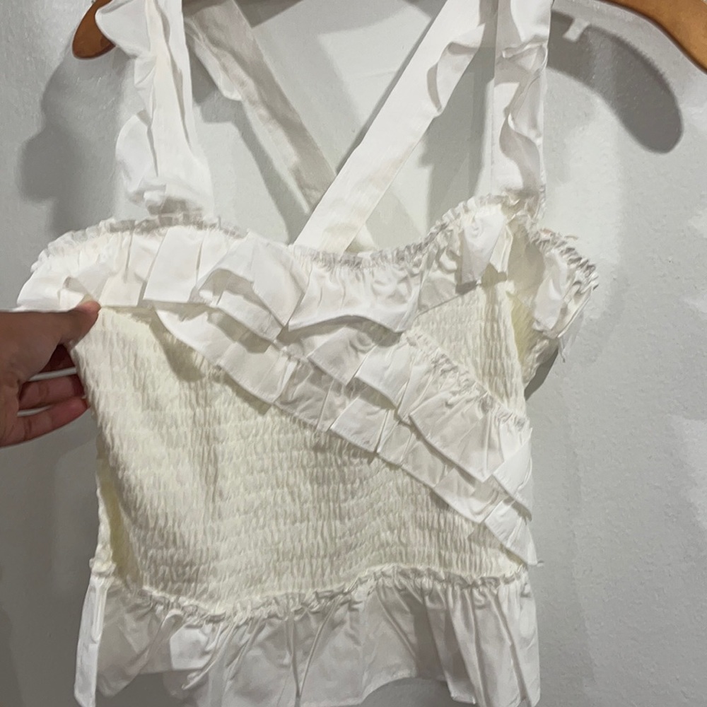 Anthropologie white tank